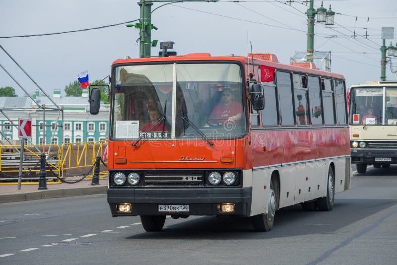 Bus Icarus front view. Front view of bus Ikarus. Hungarian transport.  Passenger transportation Stock Photo - Alamy