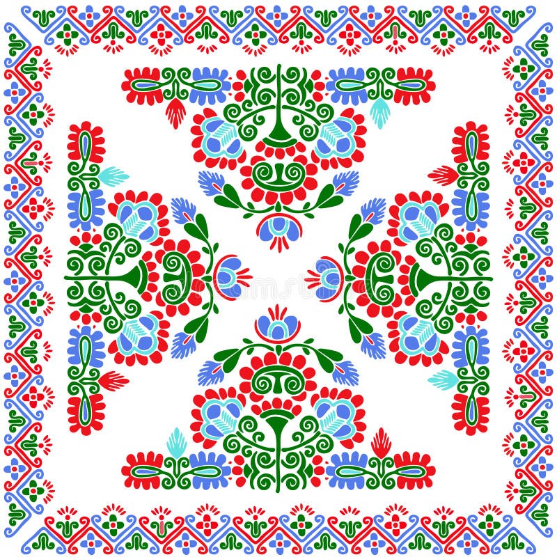 Hungarian Embroidery Pattern 118 Stock Vector - Illustration of pattern ...