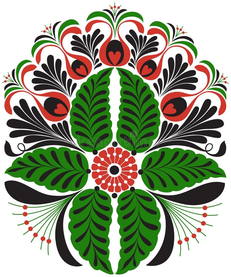 Hungarian furrier embroidery motif