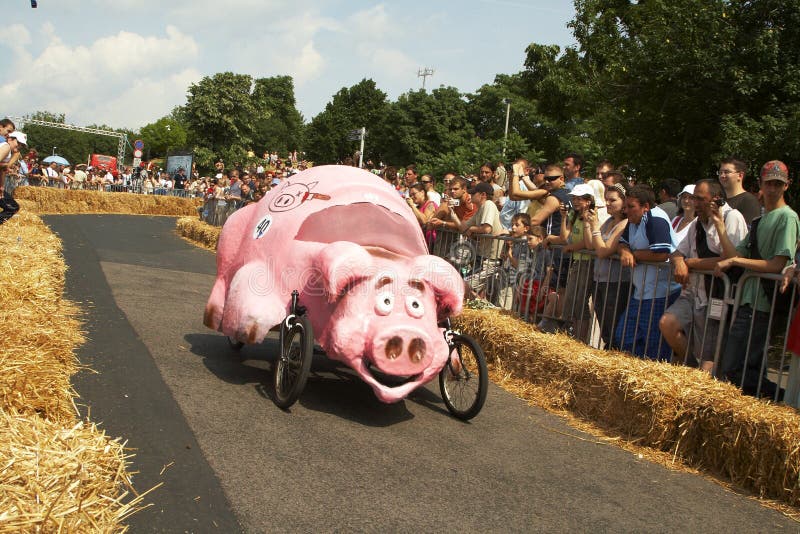 Hungarian Soap box race royalty free stock image
