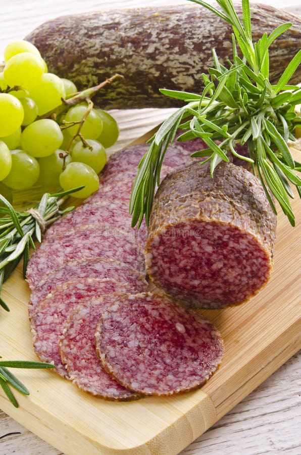 Hungarian salami stock image. Image of ingredient, mold 1074417