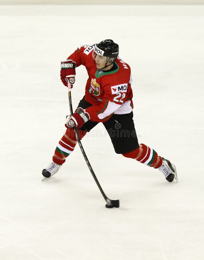 Hungary Vs. Italy IIHF World Championship Ice Hockey Match Editorial