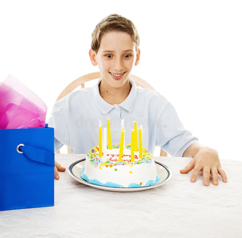Hungry for Birthday Cake stock photography Hungry for Birthday Cake stock photography