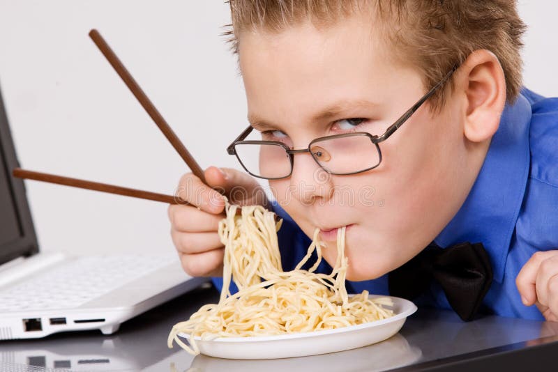 Eat Noodles Boy Asia Stock Photos Free & RoyaltyFree Stock Photos