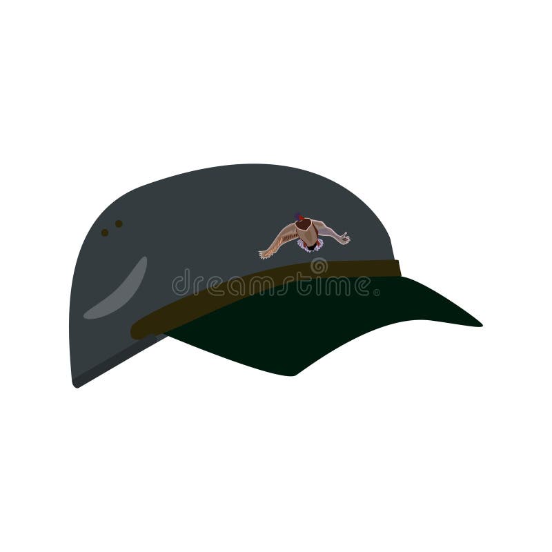Hunting Cap, Vector Illustration in Flat Style. Stock Vector