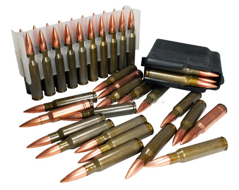Hunting Cartridges of Caliber .308 Win Stock Image Image of bimetal