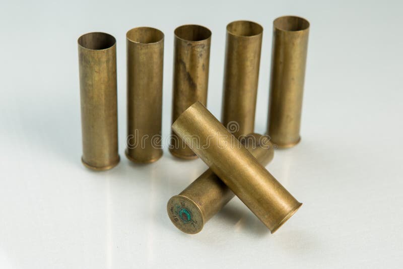 Vintage Brass Shotgun Shells Stock Photos - Free & Royalty-Free