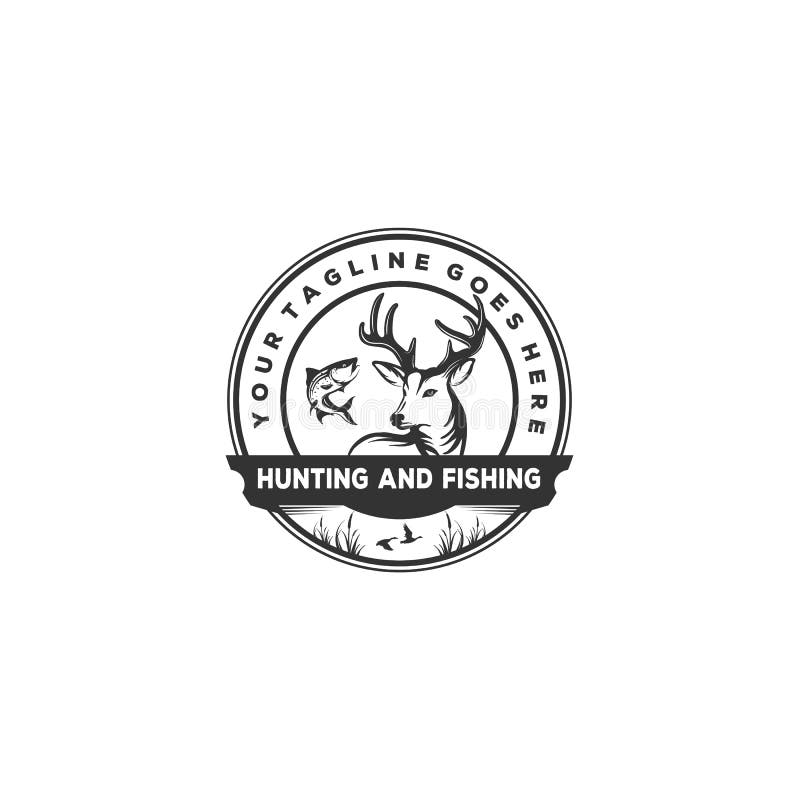 Vector Elements Vintage Hunting Fishing Club Stock Vector (Royalty
