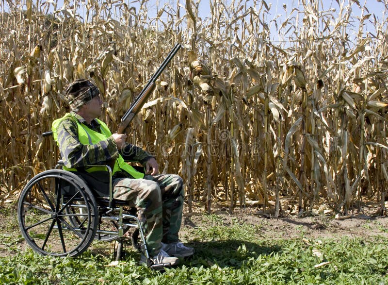 Hunting from a wheelchair stock image. Image of hunting 22285053