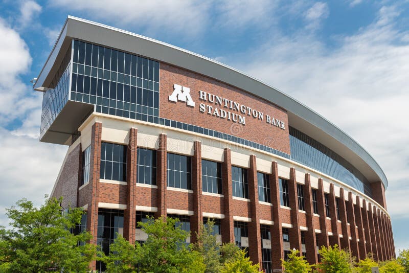 MINNEAPOLIS, MN, USA - AUGUST 10, 2022: Huntington Bank Stadium on the campus of the University of Minnesota. MINNEAPOLIS, MN, USA - AUGUST 10, 2022: Huntington Bank Stadium on the campus of the University of Minnesota