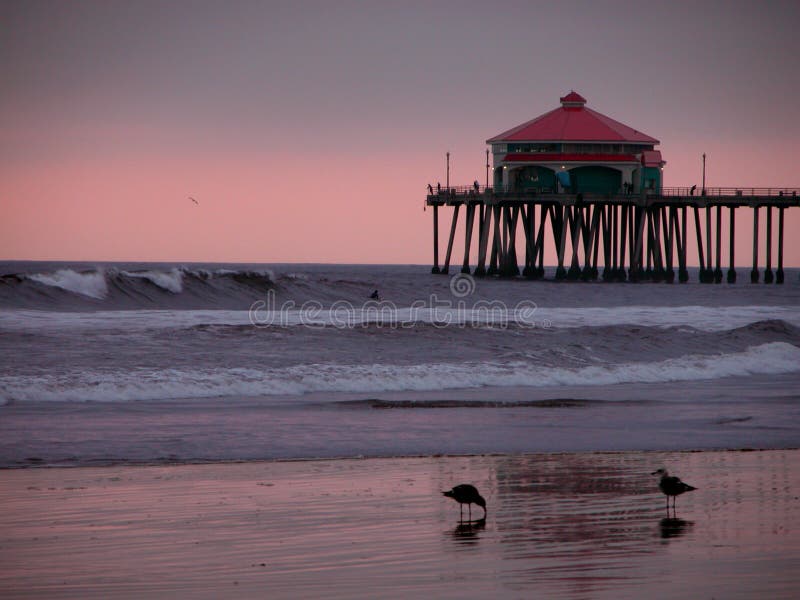 Huntington beach mola słońca obrazy royalty free Huntington beach mola słońca obrazy royalty free