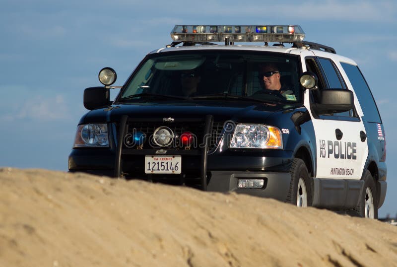Huntington Beach Police Beach Patrol stock image