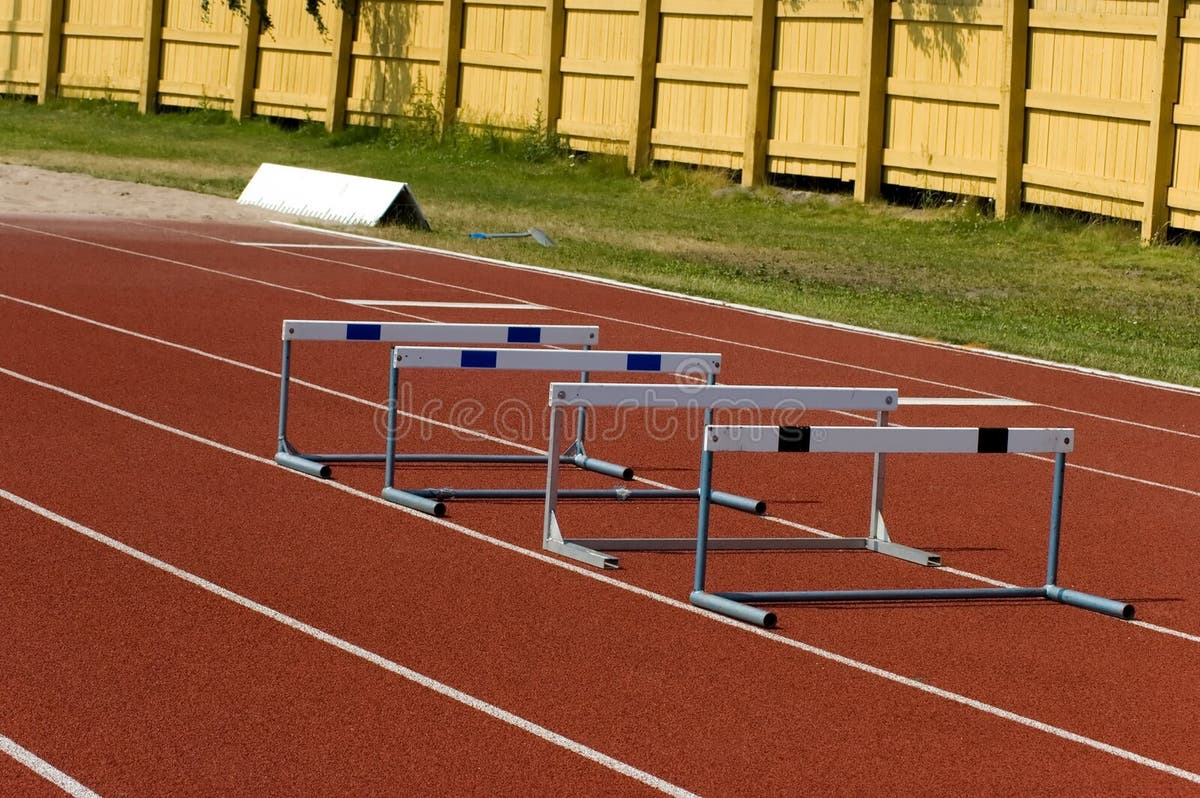 Athletics track stock image. Image of hurdle, hobby, backgrounds - 1074531