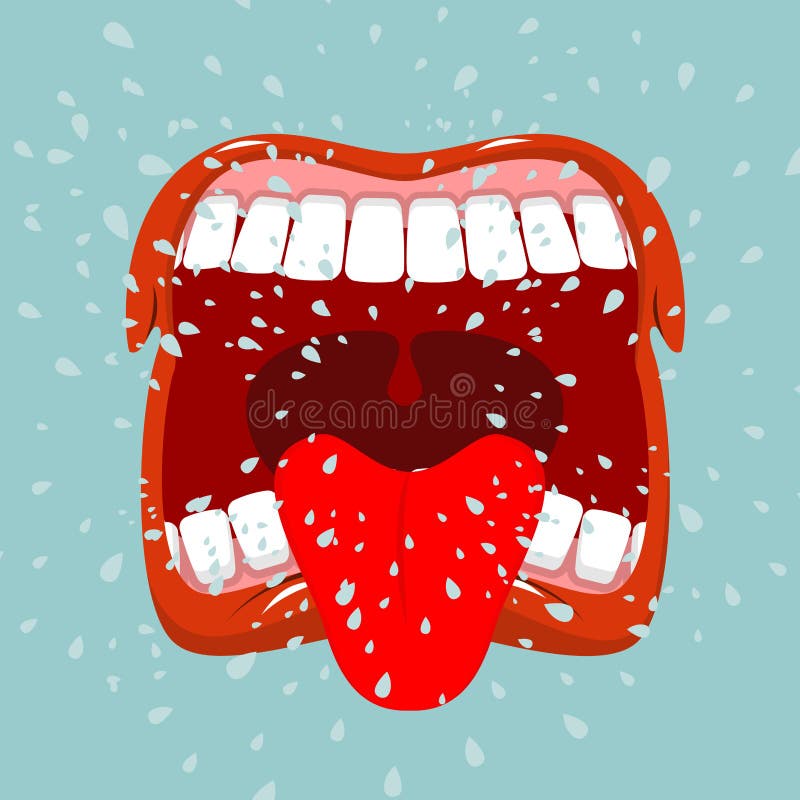 hurlements Cris d'homme Émotion violente Ouvrez votre bouche et langue illustration stock hurlements Cris d'homme Émotion violente Ouvrez votre bouche et langue illustration stock