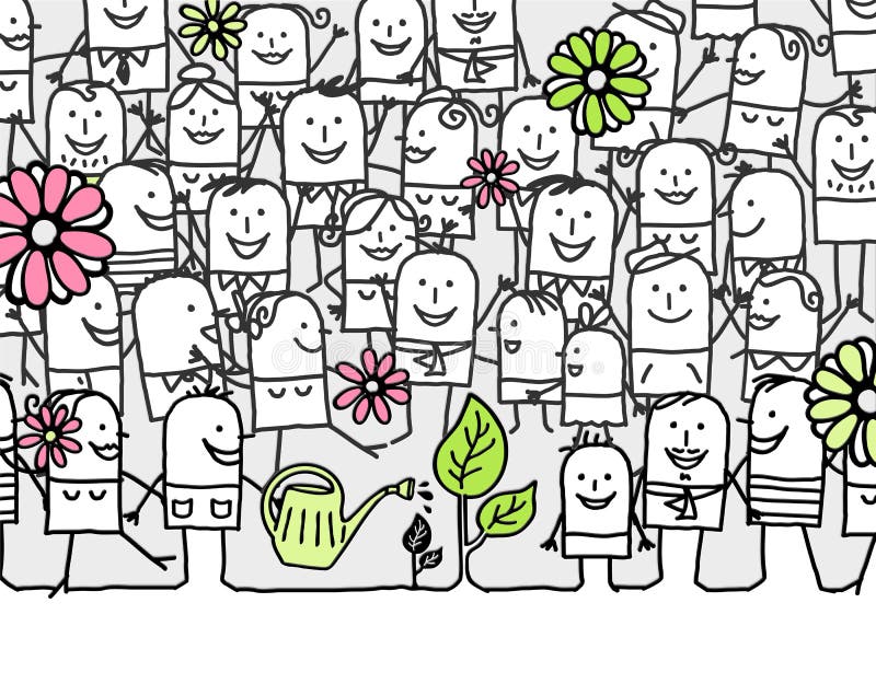 Hurray for spring days stock illustration