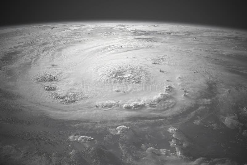 Hurricane on Earth viewed from space. royalty free stock images