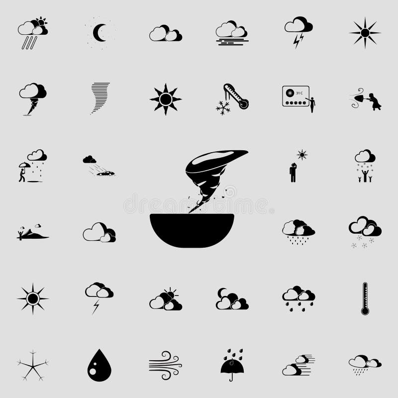 Hurricane sign icon. Detailed set of Weather icons. Premium quality graphic design sign. One of the collection icons for websites royalty free illustration Hurricane sign icon. Detailed set of Weather icons. Premium quality graphic design sign. One of the collection icons for websites royalty free illustration
