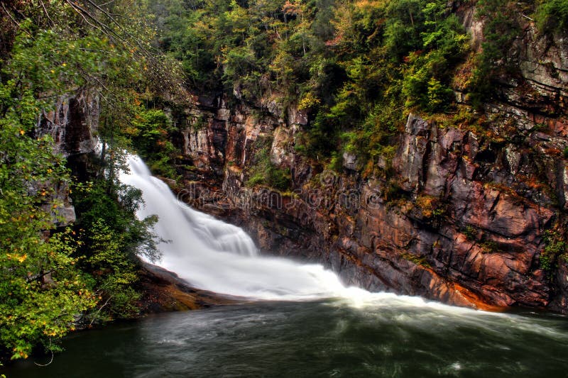 Hurrikan-Fälle gelegen in Tallulah Gorge nahe Clayton Georgia stockfoto Hurrikan-Fälle gelegen in Tallulah Gorge nahe Clayton Georgia stockfoto