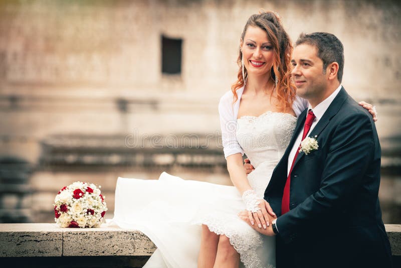 Husband and Wife. Couple Marriage. Newlyweds. Stock Photo - Image of