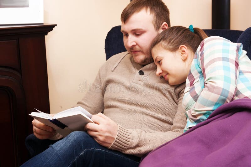 Husband and Wife Reading Book Stock Photo Image of inside