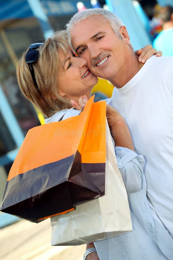 Husband and wife shopping