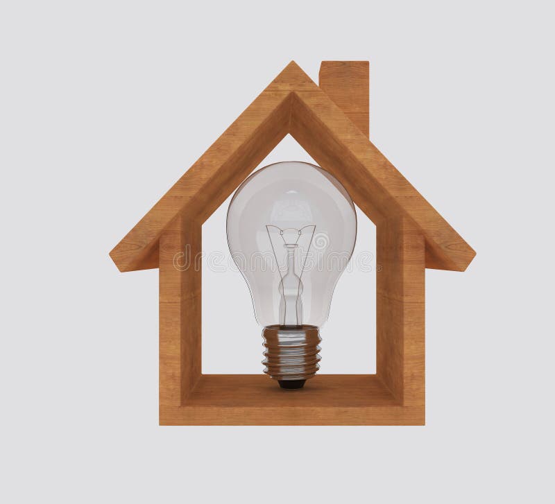 Huset och ljus sladdrar arkivfoto Huset och ljus sladdrar arkivfoto