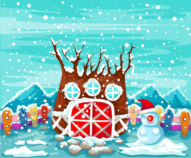 hussnowtree stock illustrationer hussnowtree stock illustrationer