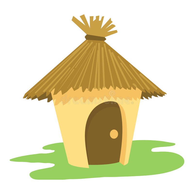 Hut icon, cartoon style