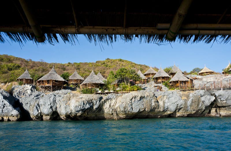 Hut village on the cliff