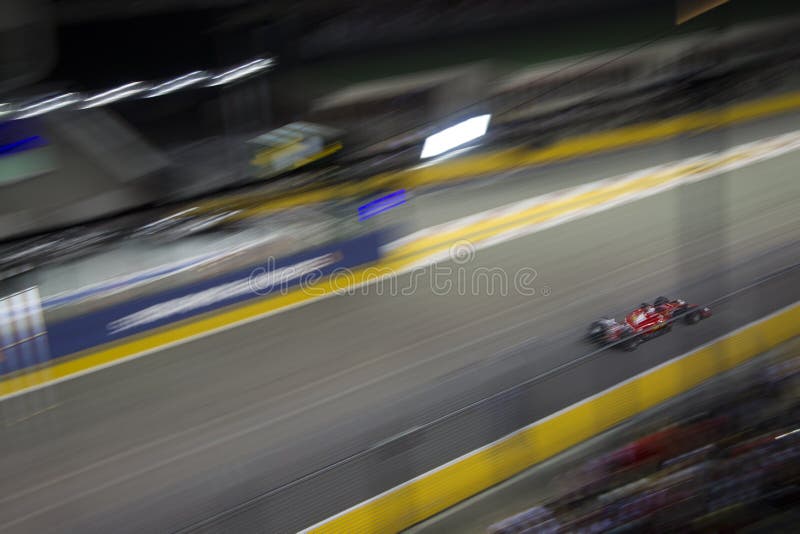 Huvudsakligt raceday för Singapore formel 1 arkivfoto Huvudsakligt raceday för Singapore formel 1 arkivfoto