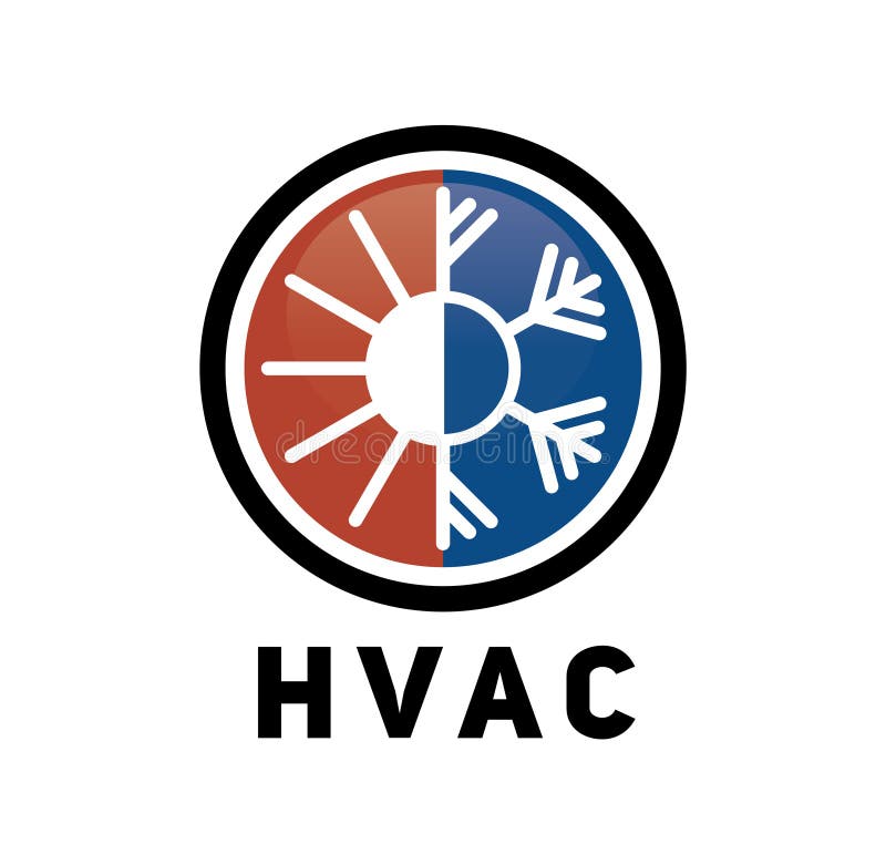 HVAC Plumbing Cooling and Heating Logo Design Vector Stock Vector
