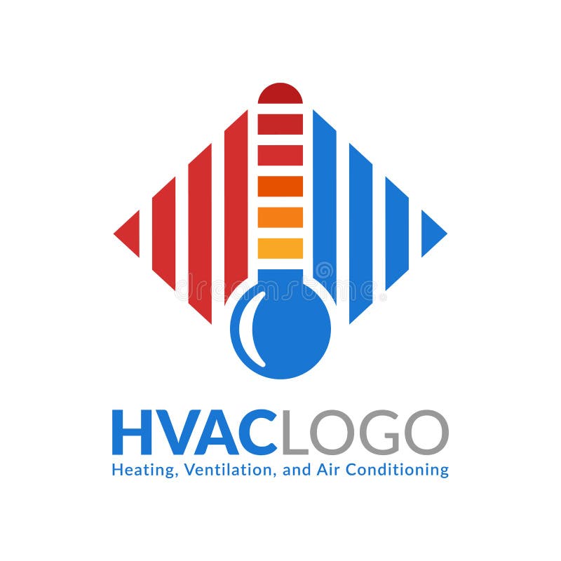 HVAC Logo Design, Heating Ventilation and Air Conditioning Logo or Icon