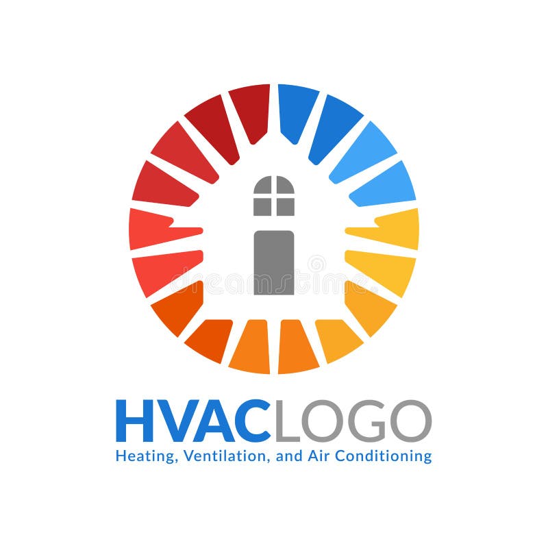 HVAC Logo Design, Heating Ventilation and Air Conditioning Logo or Icon