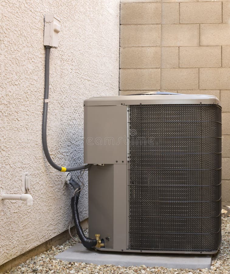 HVAC Outdoor Unit stock image. Image of pedestal, heatpump 301711621