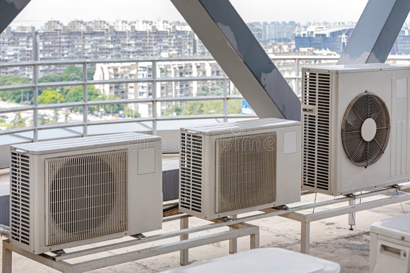 Hvac System Building Top stock image. Image of hvac 256937021