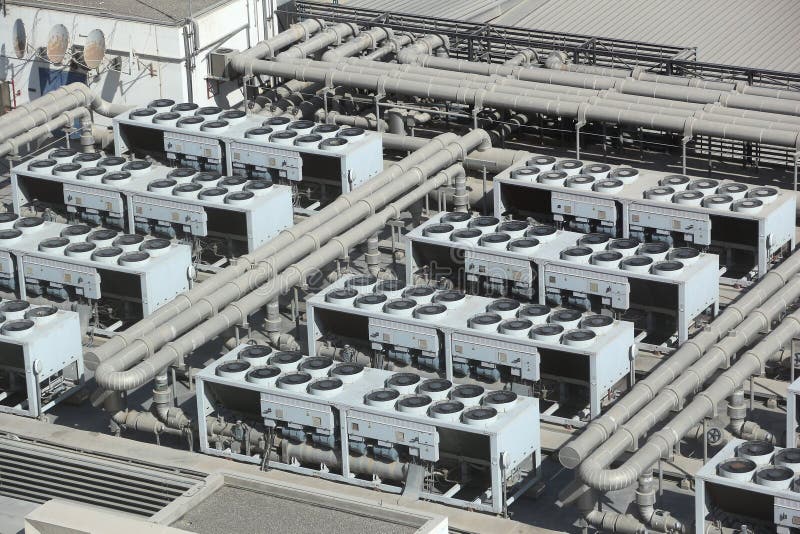 HVAC systems rooftop stock image HVAC systems rooftop stock image