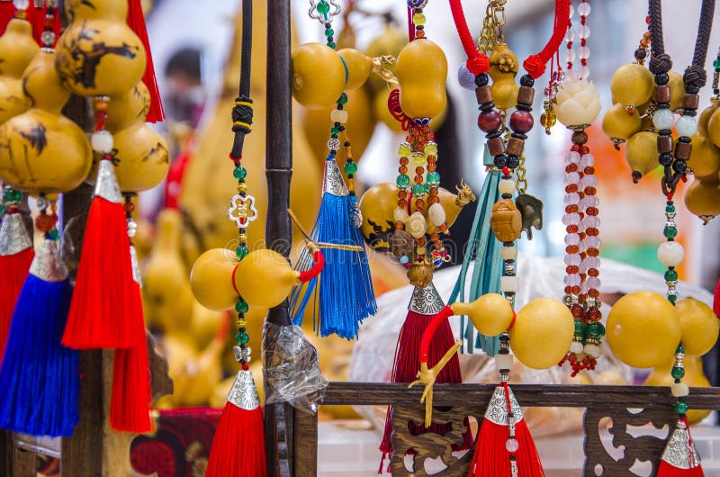 Gourd Art Hanging in New Year`s Temple Fair. Gourd Art Hanging in New Year`s Temple Fair.