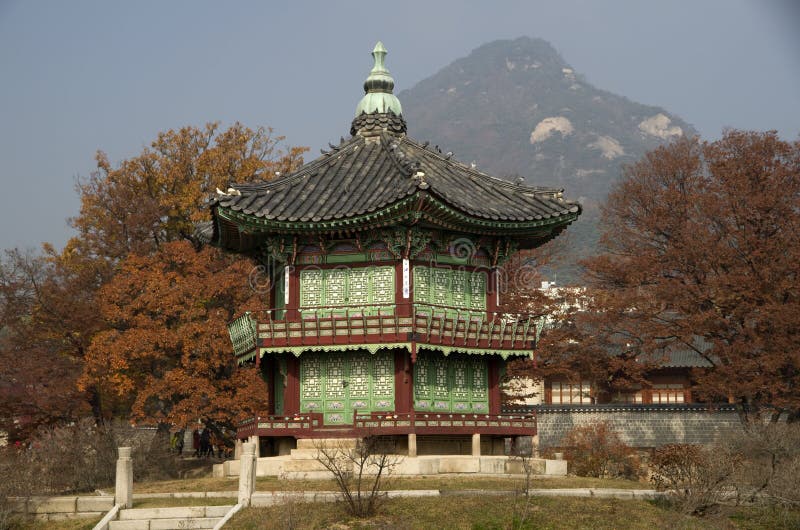 Hyangwonjeong at Gyeongbokgung Palace Seoul Korea