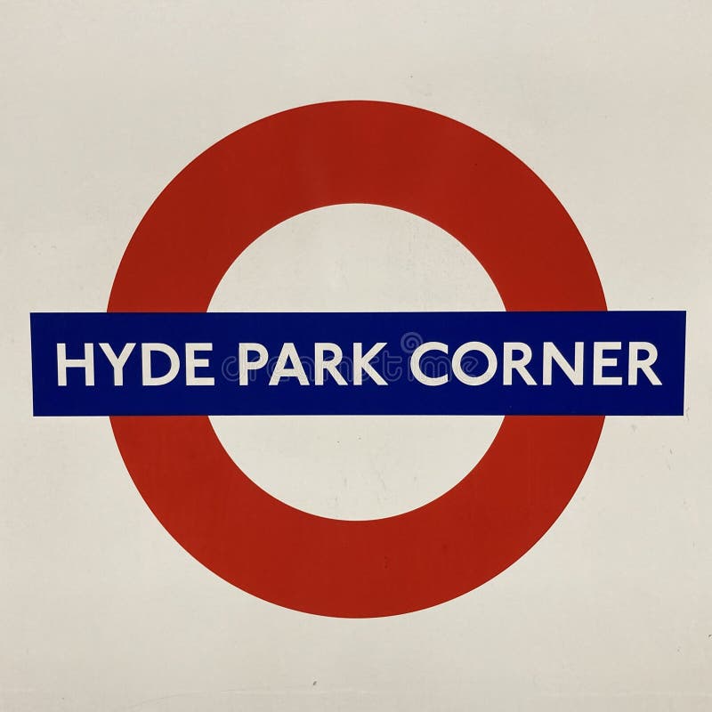 HYDE PARK CORNER Sign in London Underground Editorial Photo Image of