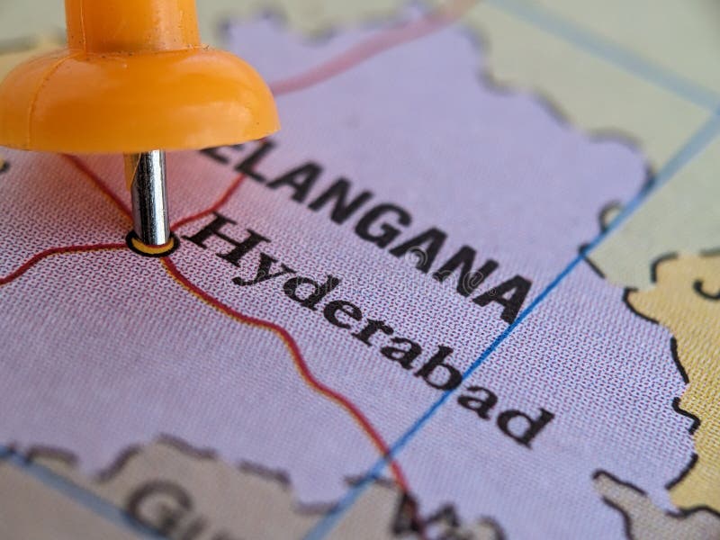The Hyderabad City Highlighted in India Map Stock Image - Image of city 