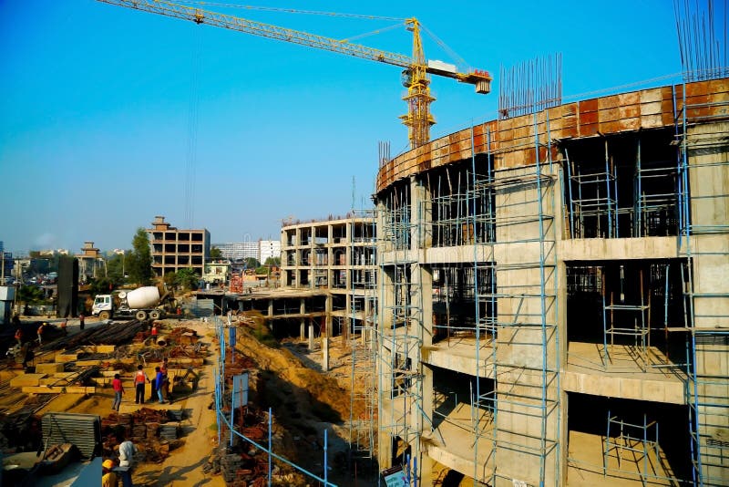 Hyderabad, India March 2017 New Construction of Building in