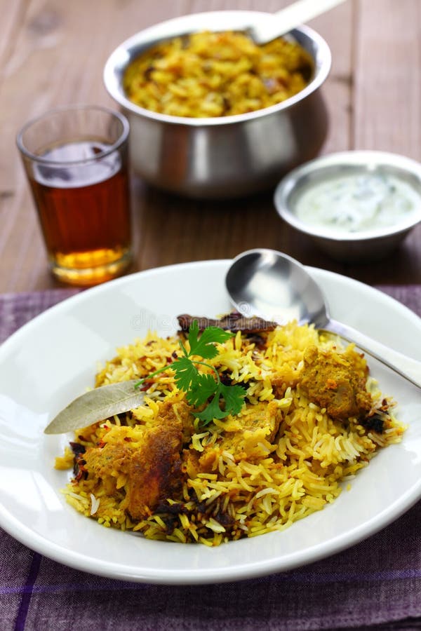 Hyderabadi chicken biryani, indian cuisine. Chicken dum biryani stock images, royalty-free photos and pictures