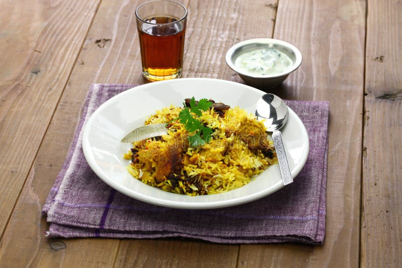 Hyderabadi chicken biryani, indian cuisine. Chicken dum biryani stock images, royalty-free photos and pictures