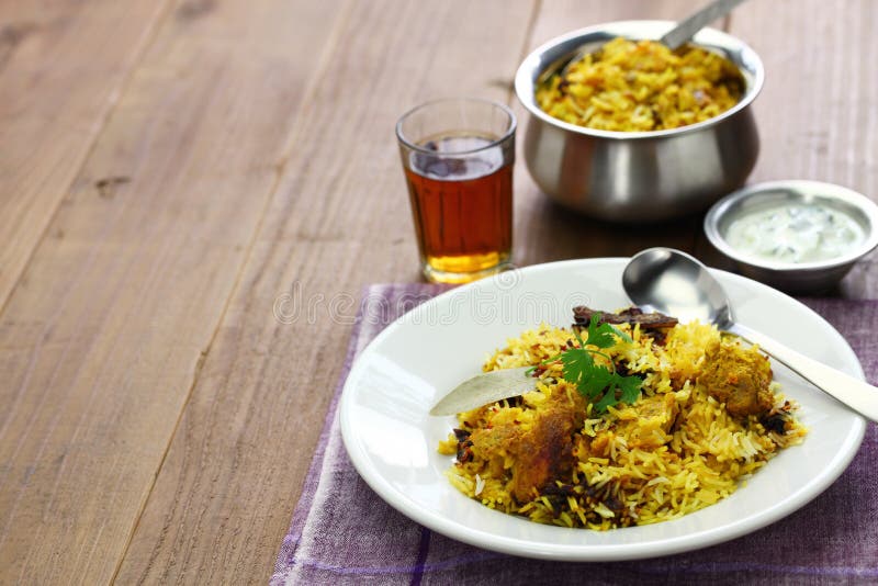 Hyderabadi chicken biryani, indian cuisine. Chicken dum biryani stock images, royalty-free photos and pictures