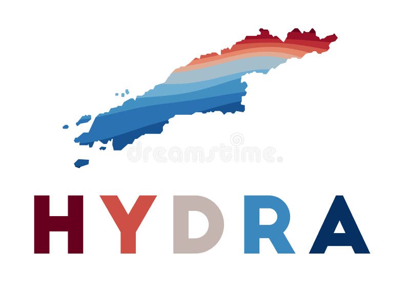 Hydra map. stock illustration