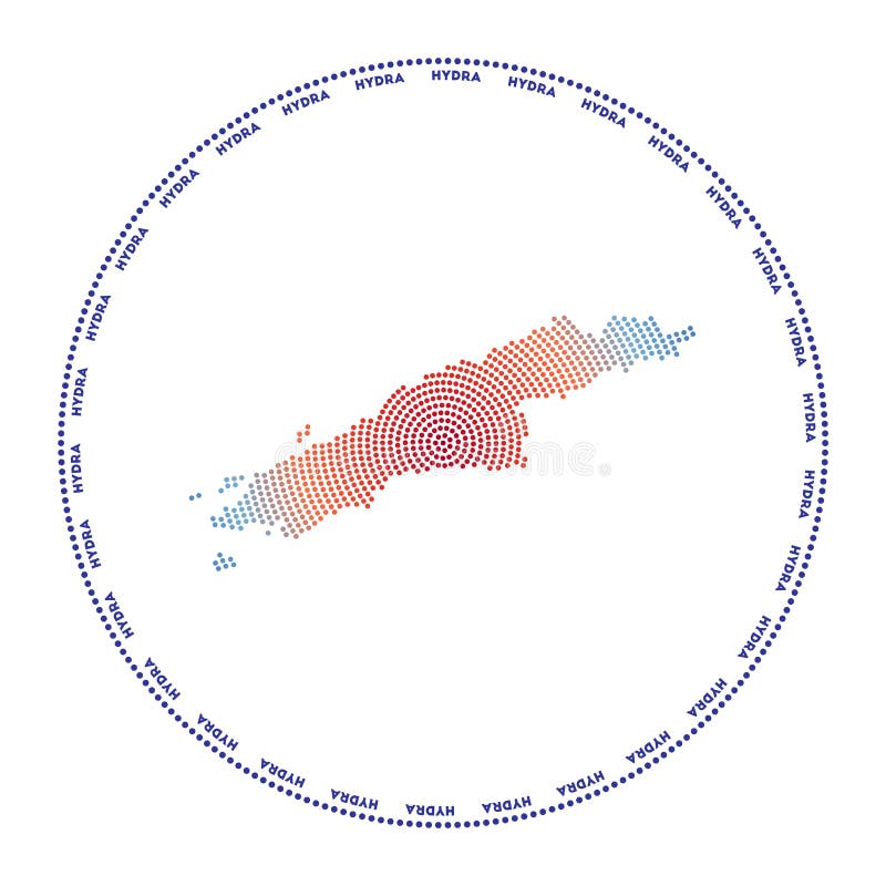 Hydra round logo. royalty free illustration