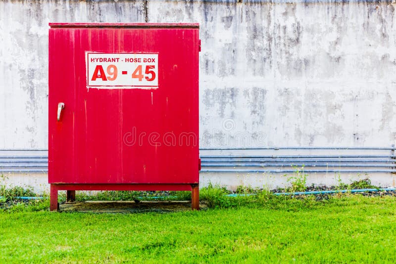 Hydrant hose box royalty free stock photography