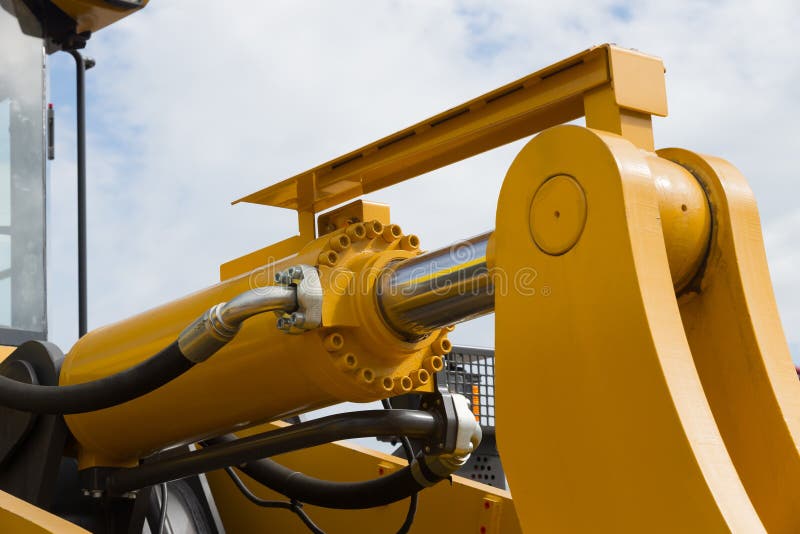 Hydraulic Bulldozer Piston Excavator Arm Stock Photo Image of lever