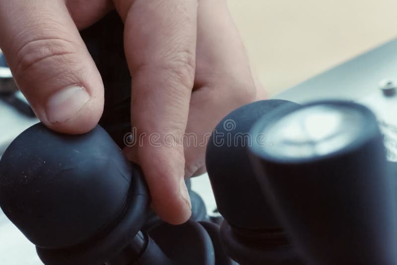 Hydraulic control levers stock image. Image of excavator 168716821