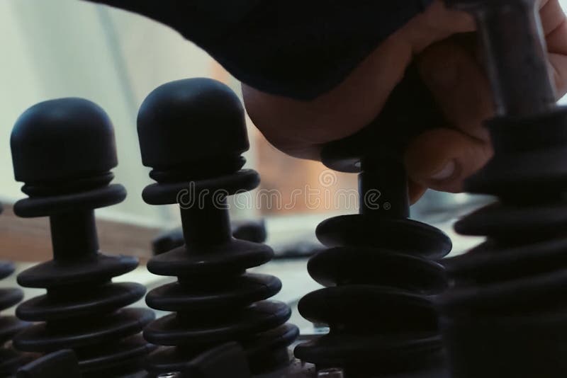Hydraulic control levers stock image. Image of excavator 168716821